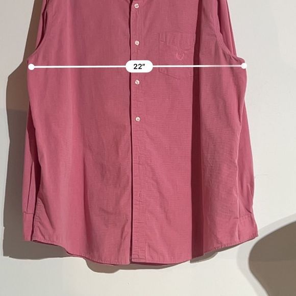 CHAPS pink button down long sleeve casual shirt - Picture 9 of 10